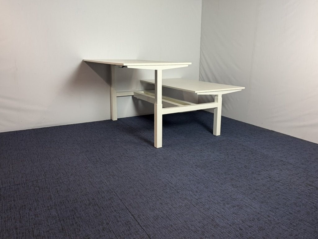 6 x Bench zit/sta bureau Ahrend (elektrisch) - 180 x 205 cm., Ophalen, Zit-sta bureau, Gebruikt, 180 cm