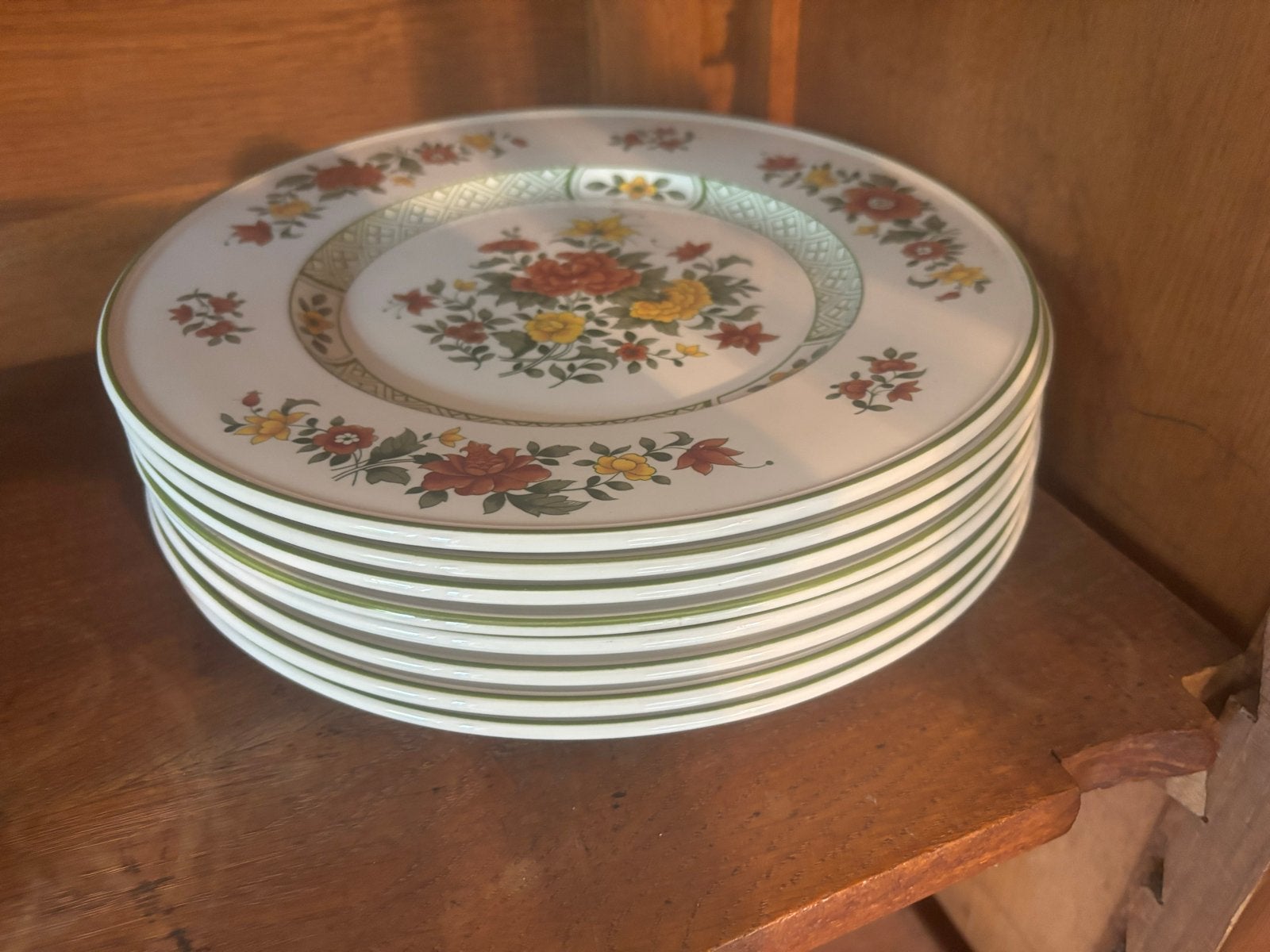 servies met bloemmotief summerday van Villeroy en Boch, Gebruikt, Overige merken, Keramiek, Vintage