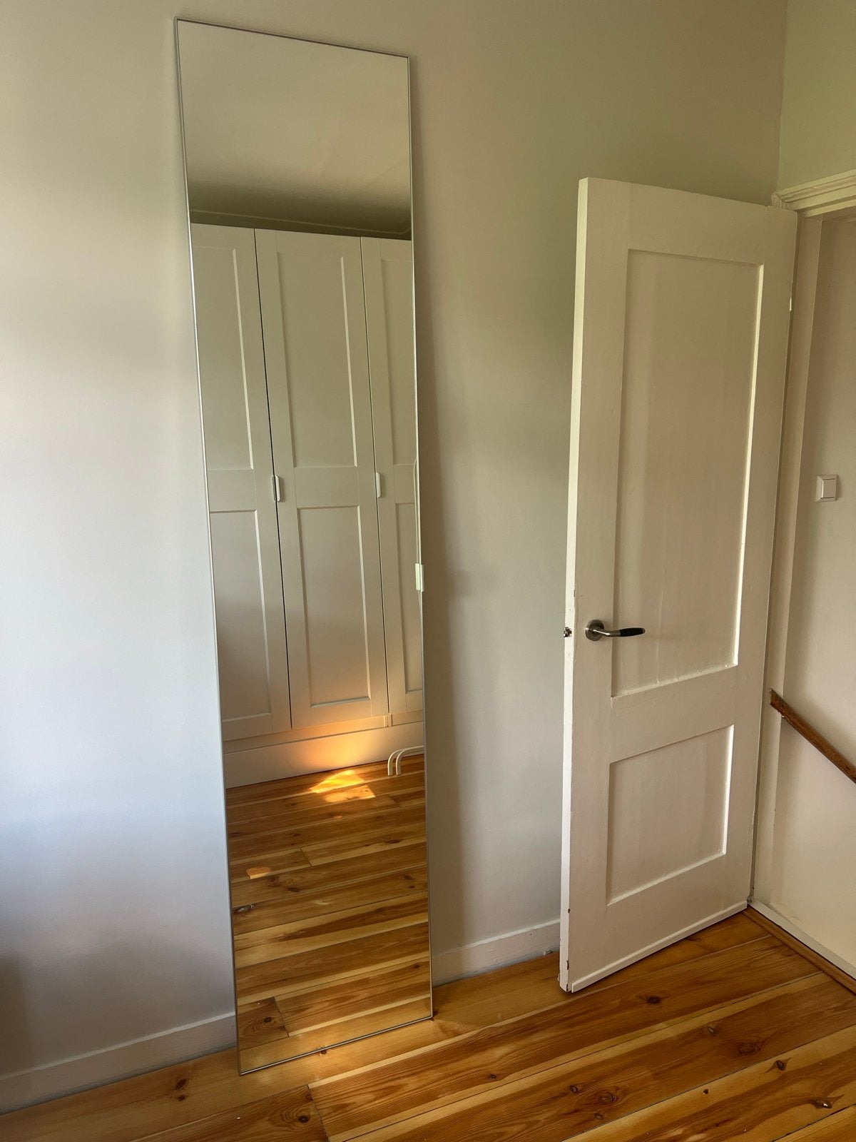 IKEA ÅHEIM kastdeur spiegelglas 50x229 cm, Ophalen, 200 cm of meer, Zo goed als nieuw, Rechthoekig
