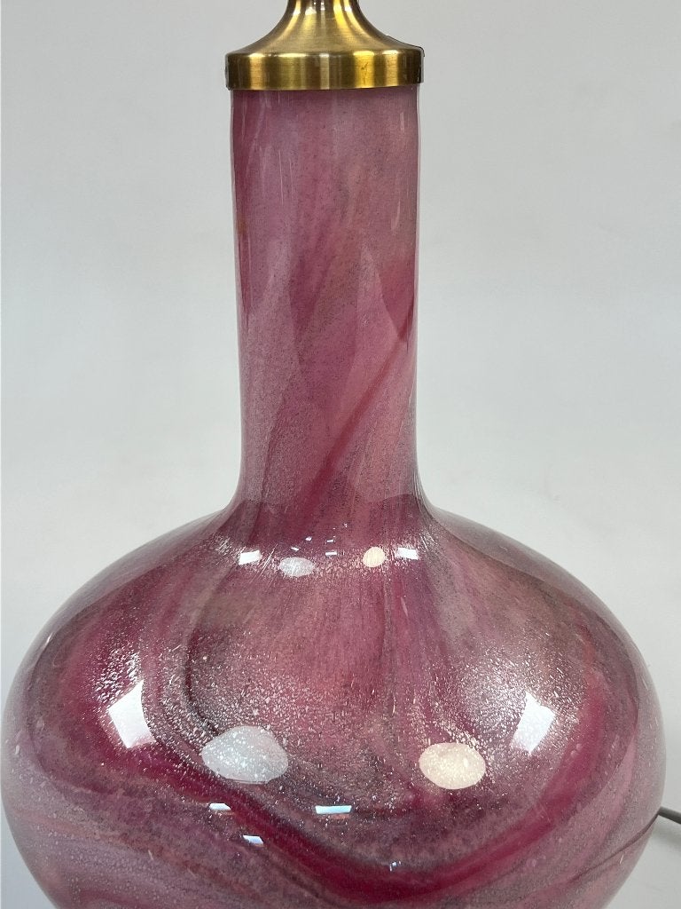 Vintage Deense tafellamp, Paars Glas, Holmegaard Troll 2, Huis en Inrichting, Overige typen, Gebruikt, Overige merken, Holmegaard