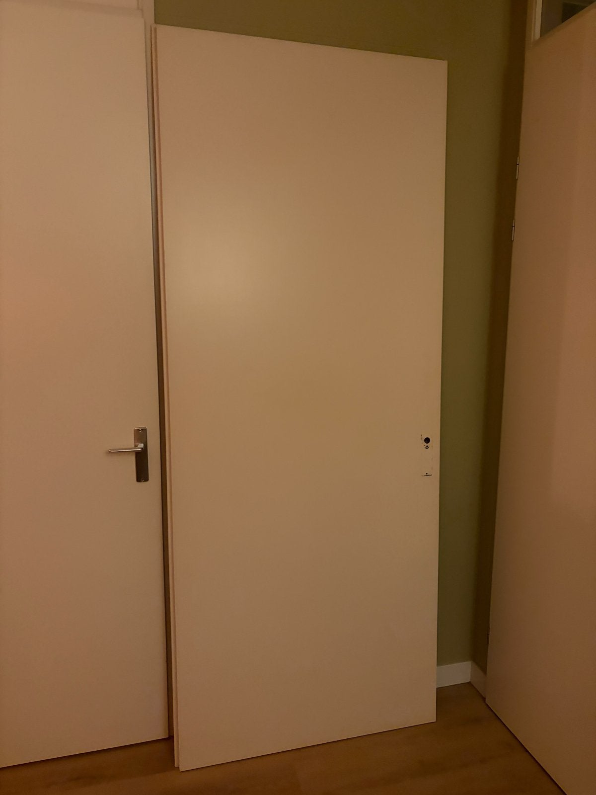 Opdek binnendeur 231 5 x 93 - crème, Ophalen, Gebruikt, 80 tot 100 cm, 215 cm of meer
