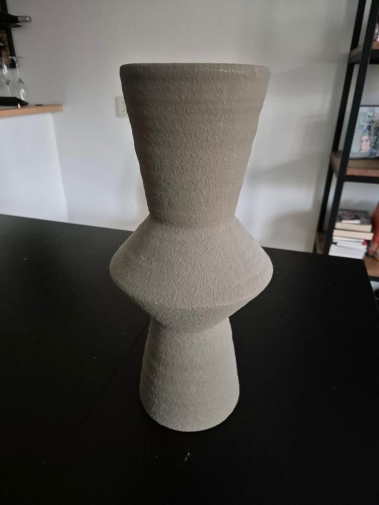 Grijze betonlook vaas, Ophalen, Zo goed als nieuw, Overige kleuren, Glas