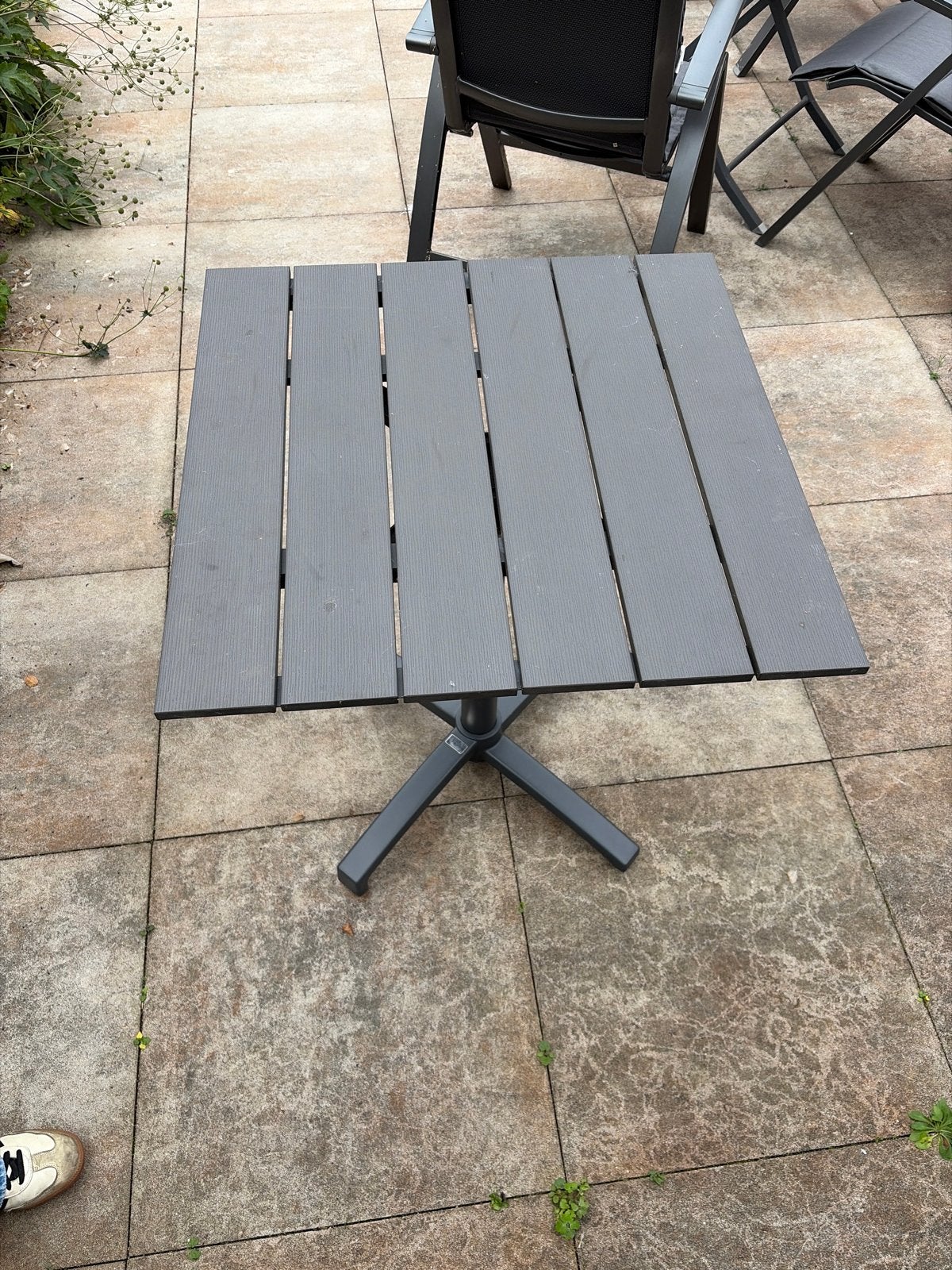 Bellagio tuintafel - Vierkant - Grijs, Ophalen, Gebruikt, Vierkant, Metaal