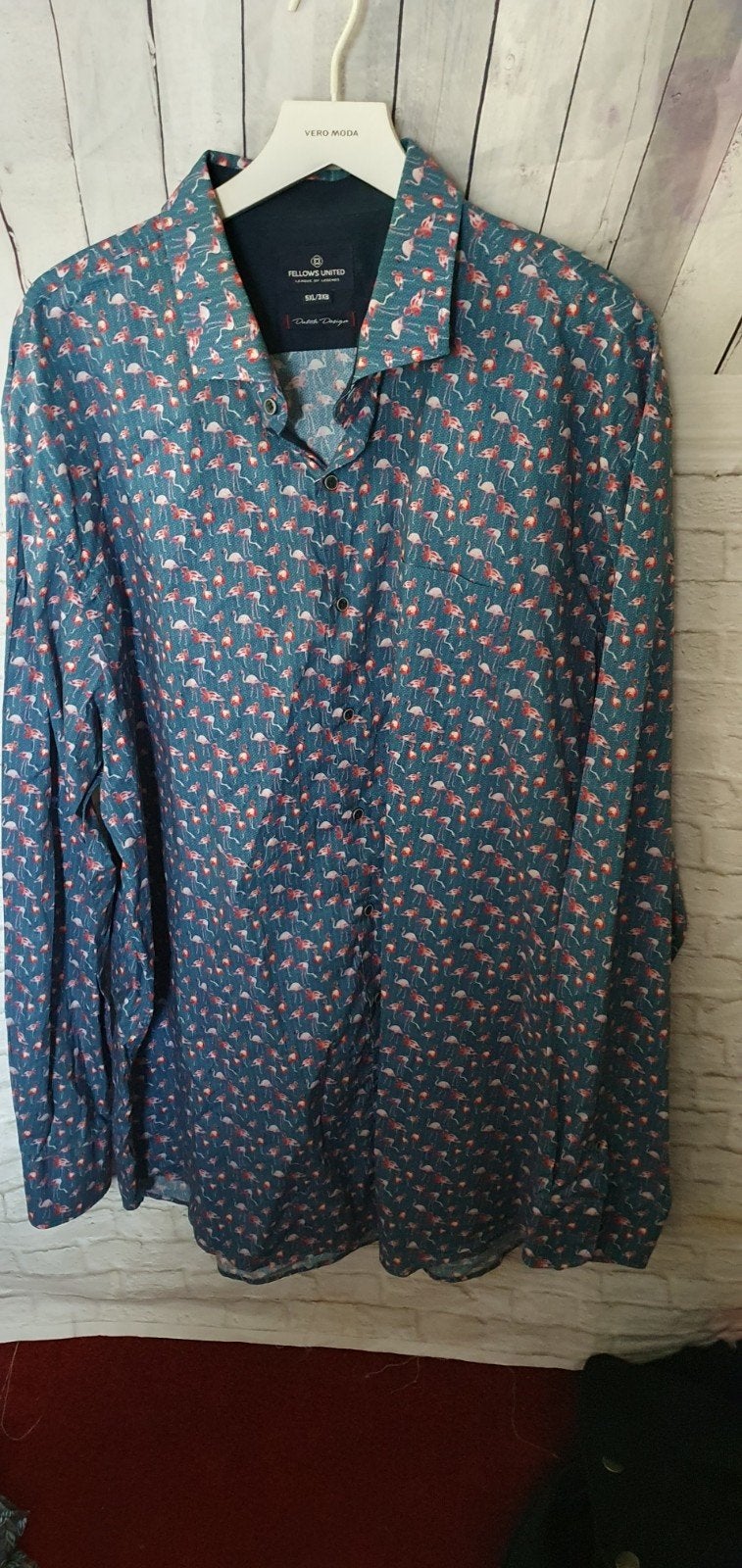 fellows united overhemd mt 5xl, Verzenden, Nieuw, Blauw, Overige halswijdtes