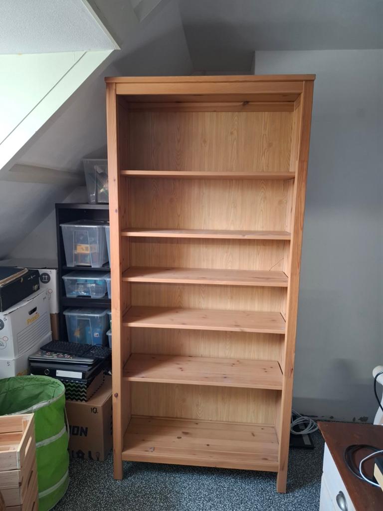 Ikea Hemnes Boekenkast Massief Grenen 90x197cm, Ophalen, Met plank(en), Gebruikt, 50 tot 100 cm
