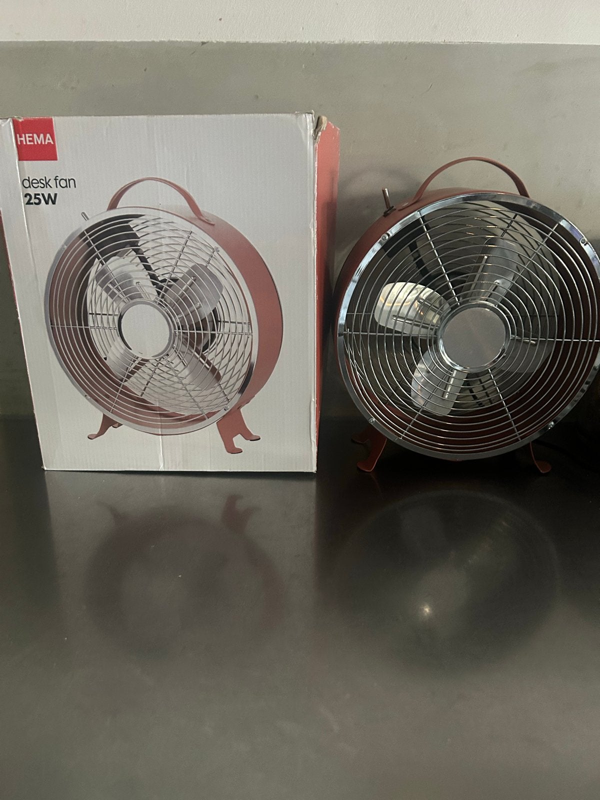 Hema Tafelventilator 25W - Zo goed als nieuw, Ophalen, Zo goed als nieuw, Tafelventilator