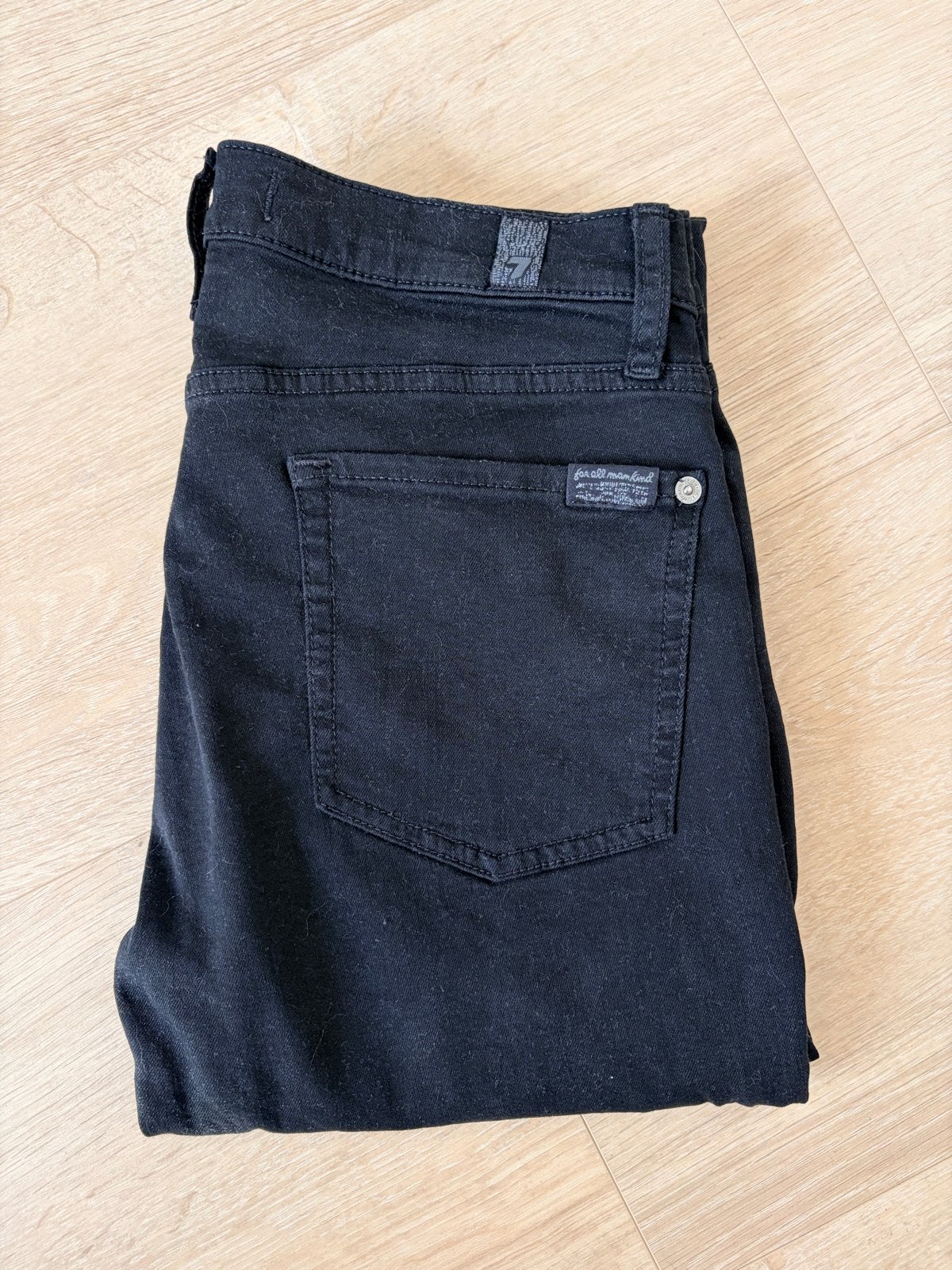 7 For All Mankind (b)air skinny jeans zwart W29 L30, Ophalen of Verzenden, Gedragen, Zwart, W28 - W29 (confectie 36)