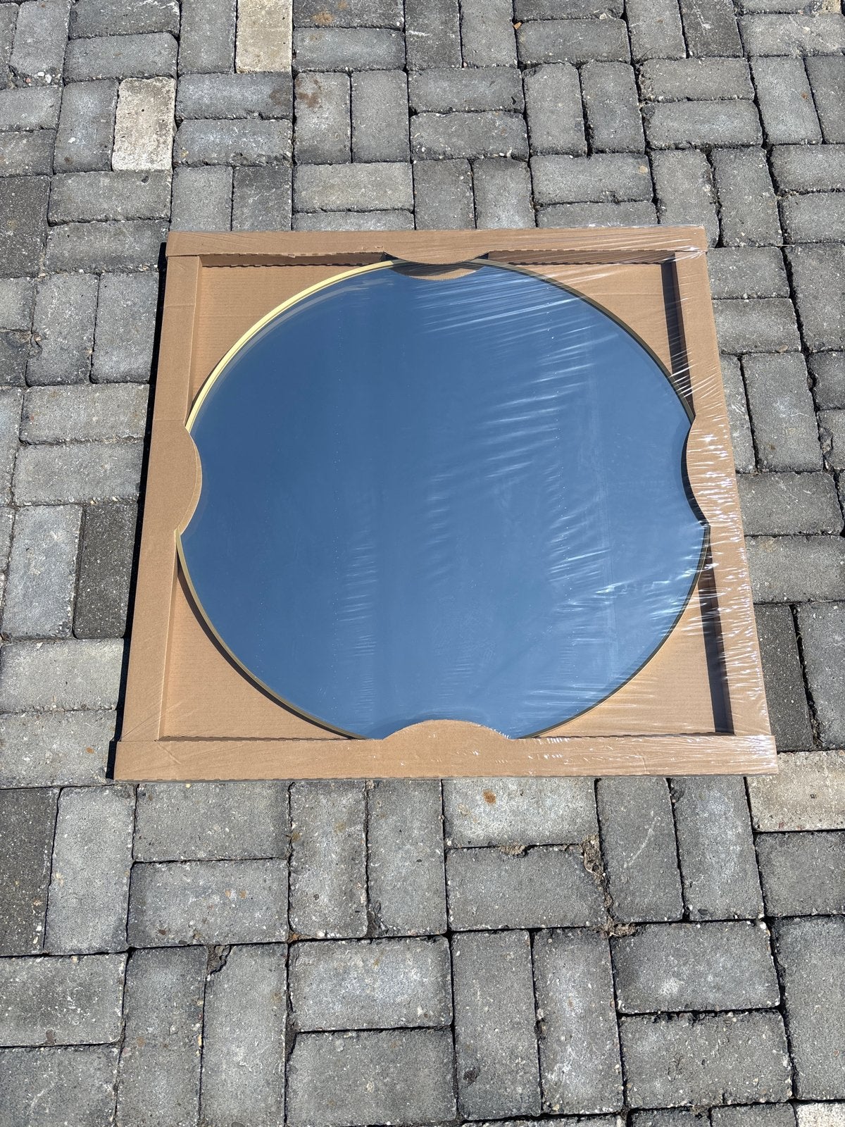 Lindbyn spiegel 80 cm doorsnee goud, Rond, Nieuw, Ophalen of Verzenden, 75 tot 100 cm