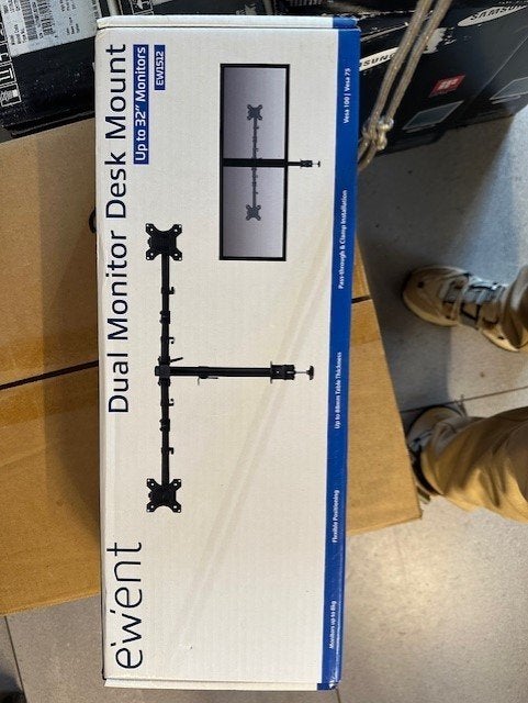 Ewent Dual Monitor Desk Mount tot 32 inch, Ophalen of Verzenden, Nieuw, 60 Hz of minder, Gaming