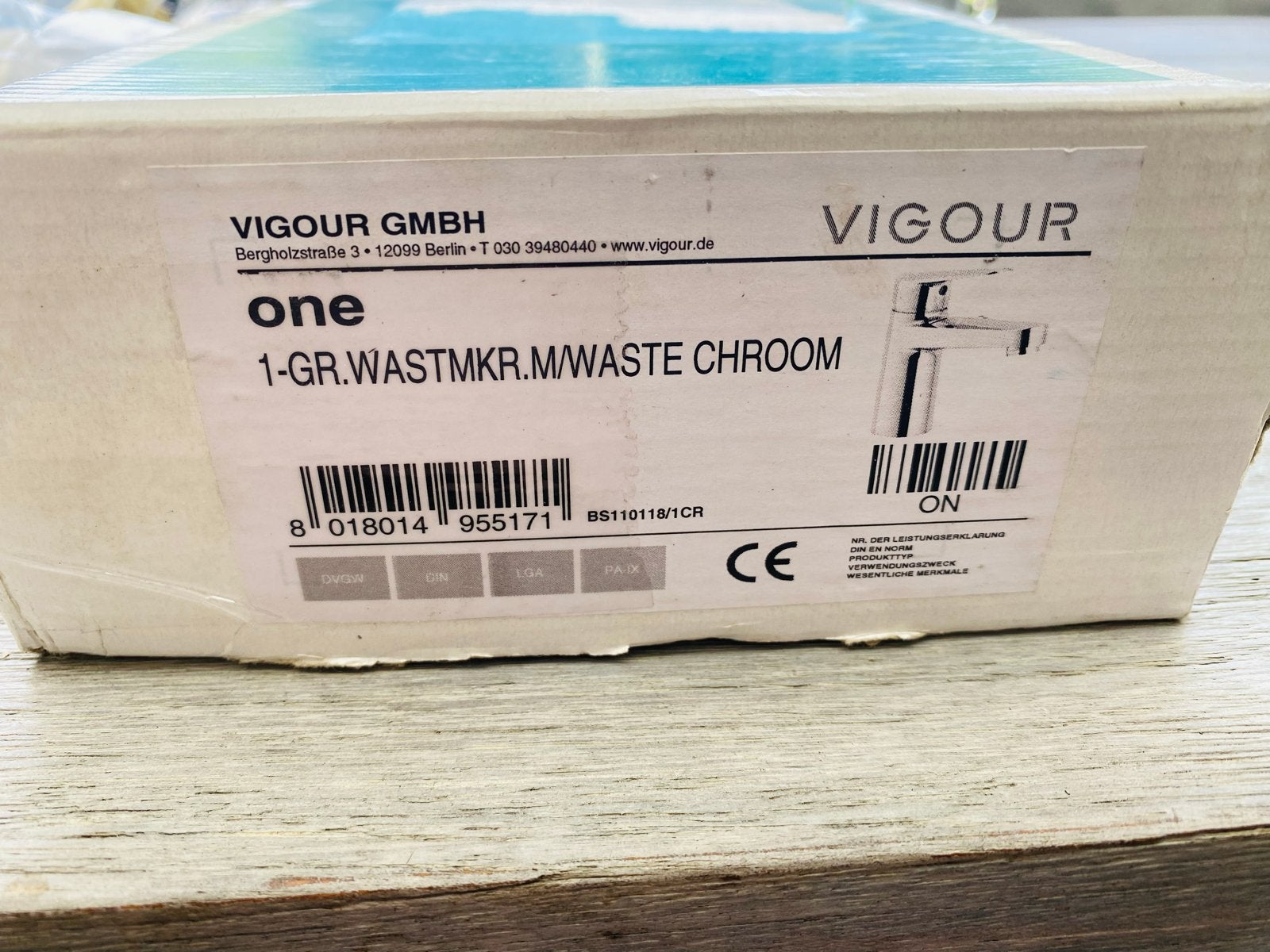 Vigour One Wastafel mengkraan chroom met waste, Ophalen of Verzenden, Nieuw, Chroom, Kraan