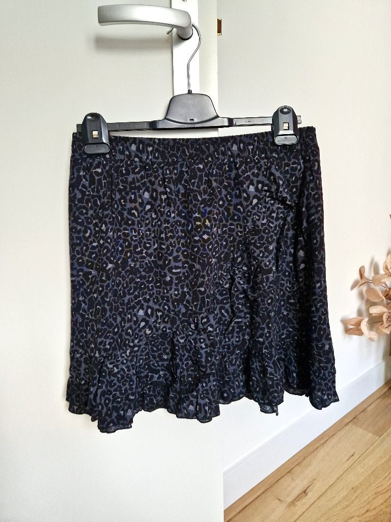 THE STING rok zwart leopard panter L nieuw, Kleding | Dames, Rokken, Verzenden, Zwart, Maat 42/44 (L), Nieuw
