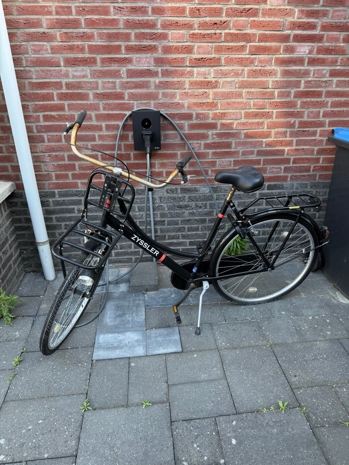 Zyssler Damesfiets met voordrager - Gebruikt, Fietsen en Brommers, Terugtraprem, Ophalen, Overige merken, 53 tot 56 cm