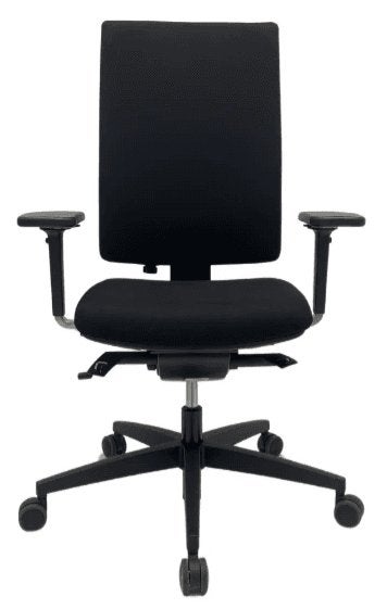 Bureaustoel Viasit Linea - Zwart - Refurbished, Huis en Inrichting, Bureaustoelen, Zwart, Ophalen of Verzenden, Zo goed als nieuw