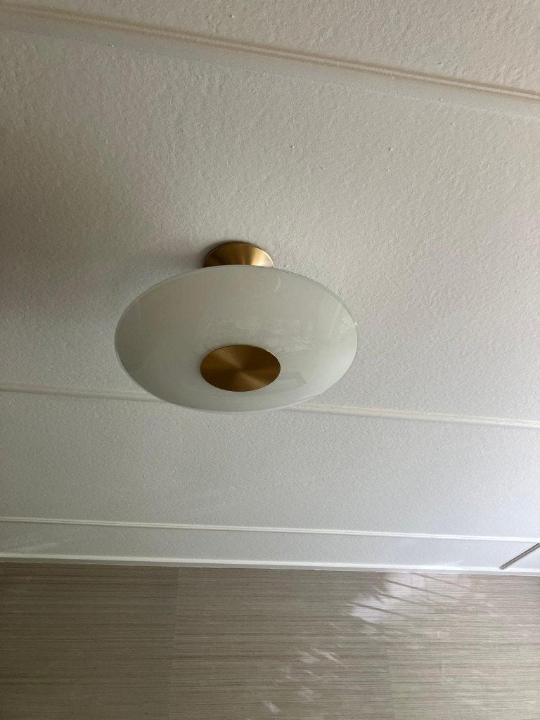 Lamp Florian Schulz type Gela plafondlamp, Ophalen, Zo goed als nieuw, Glas