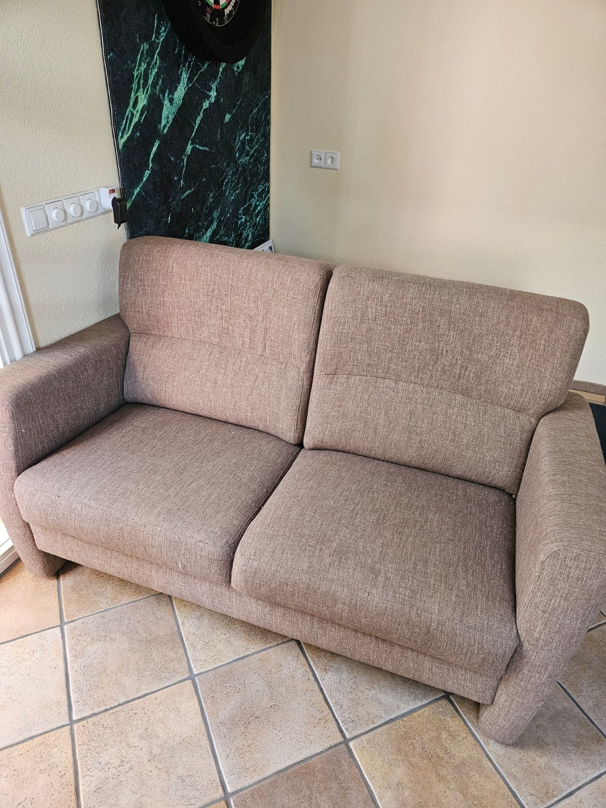 gratis bankje op te halen, Huis en Inrichting, Ophalen, Gebruikt, Tweepersoons, Stof