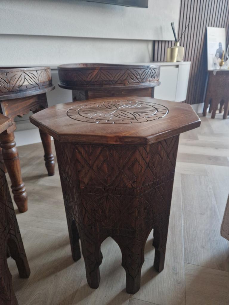 Arabische bijzettafels, Ophalen of Verzenden, Rond, Minder dan 55 cm, 45 tot 60 cm