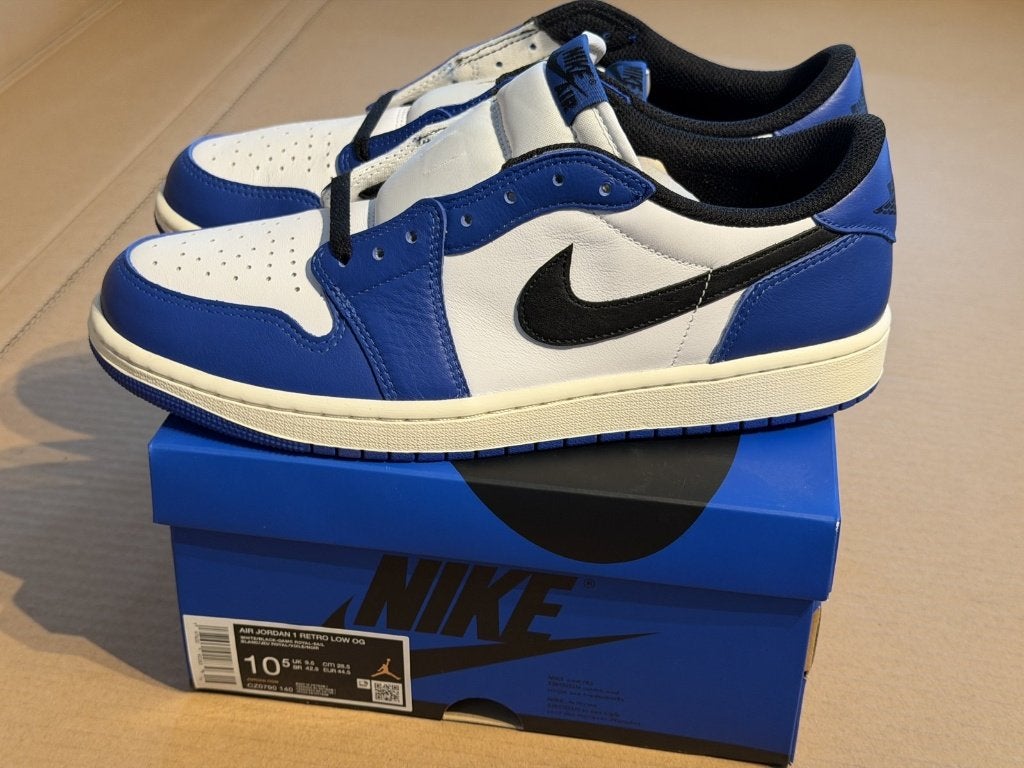 Nike Air Jordan 1 Low Game Royal - maat EU 44.5, Kleding | Heren, Schoenen, Blauw, Nieuw, Ophalen of Verzenden, Sneakers of Gympen