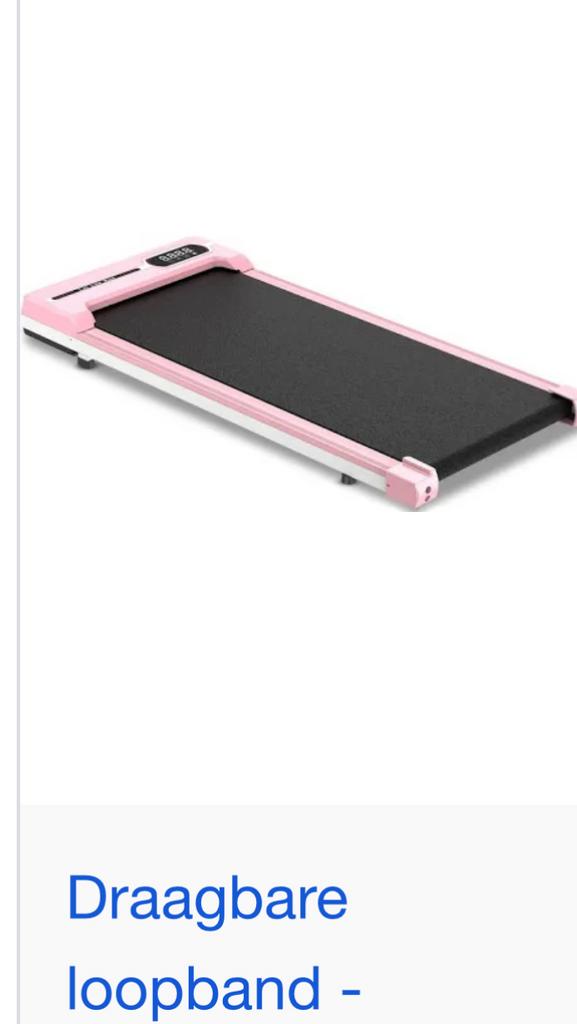 Roze loopband, Kunststof, Gebruikt, Ophalen of Verzenden, Loopband