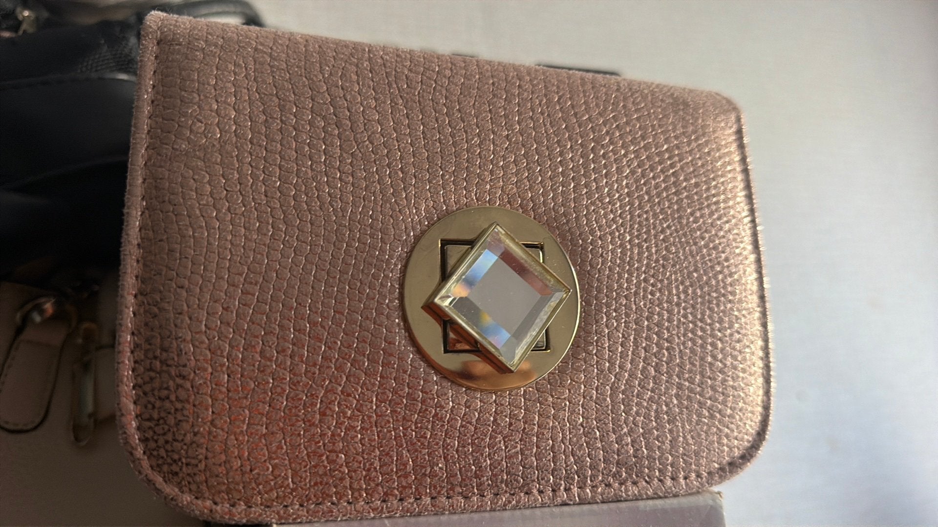 Roze tasje met diamant mooi zgan goedkoop €20, Ophalen of Verzenden, Zo goed als nieuw, Roze, Avondtasje