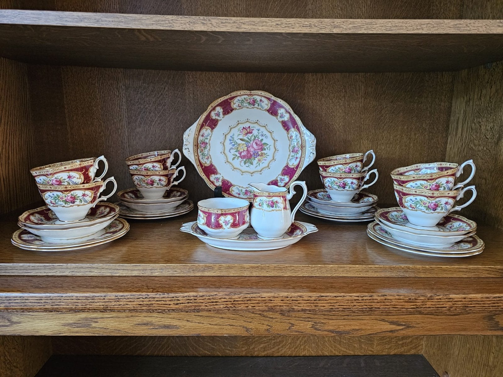 Royal Albert Lady Hamilton Theeservies - Vintage Bone China, Ophalen of Verzenden