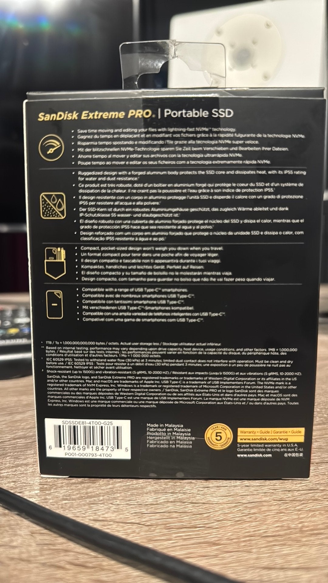 SanDisk Extreme PRO Portable SSD 4TB - Nieuw in doos, Computers en Software, Harde schijven, Server, SSD, Nieuw, Ophalen of Verzenden