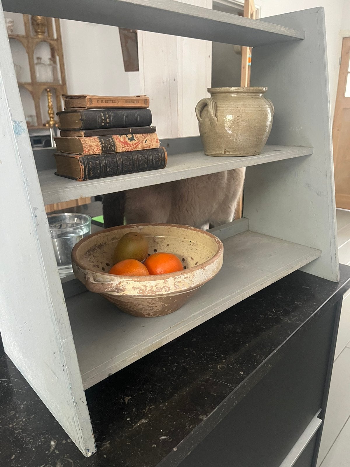 Brocante groot oud houten keukenrek . Ophalen!, Ophalen