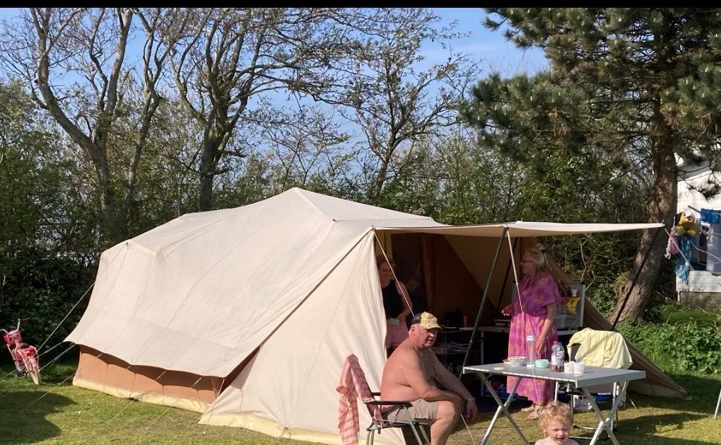 Ruime Smitveld vouwwagen met De Waard tent (6-8 pers.), Ophalen of Verzenden, Meer dan 6, Smitveld