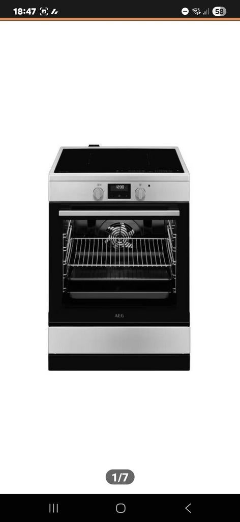 AEG CIB6646ABM Fornuis met Perilex Aansluiting, Witgoed en Apparatuur, Fornuizen, Ophalen, Gebruikt, Hete lucht, 60 cm of meer