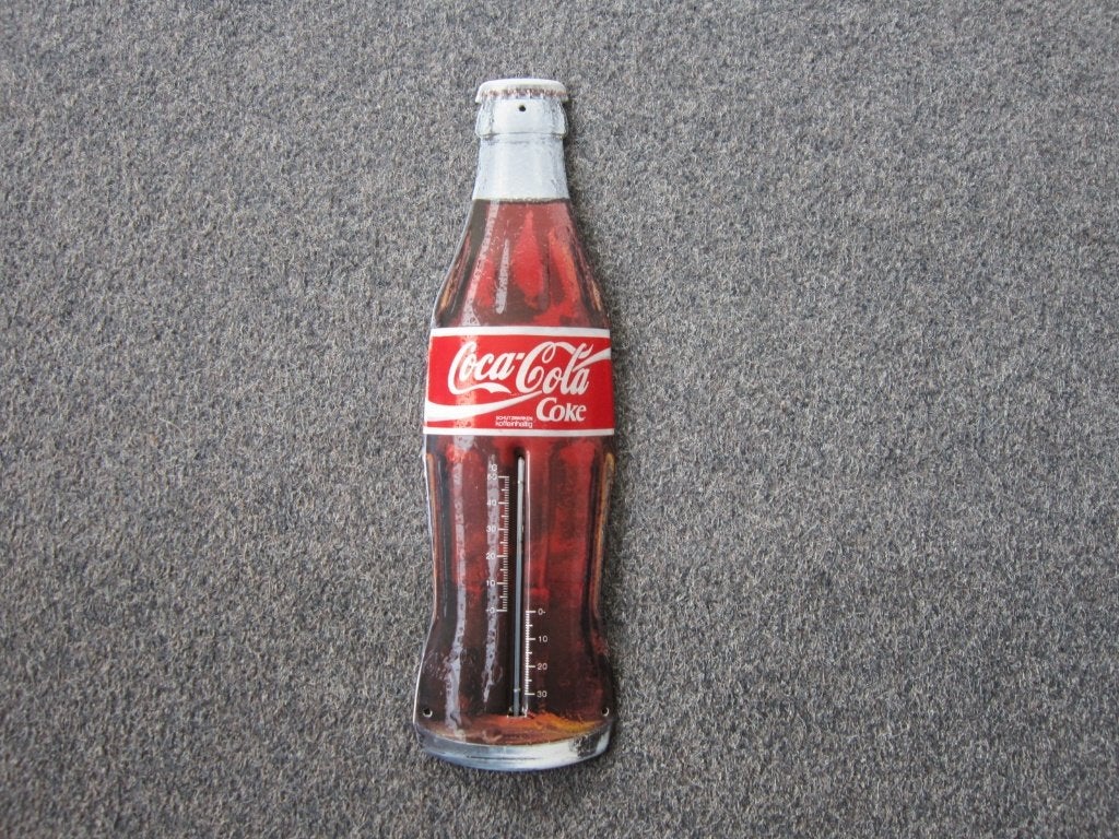 COCA COLA EMAILLE RECLAMEBORD, Verzamelen, Ophalen, Gebruikt, Reclamebord