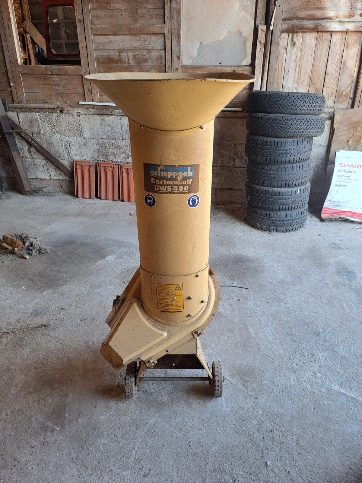 Scheppach GW3-400 Houtversnipperaar - Gebruikt, Tuin en Terras, Hakselaars, Gebruikt, Elektrisch, Ophalen of Verzenden