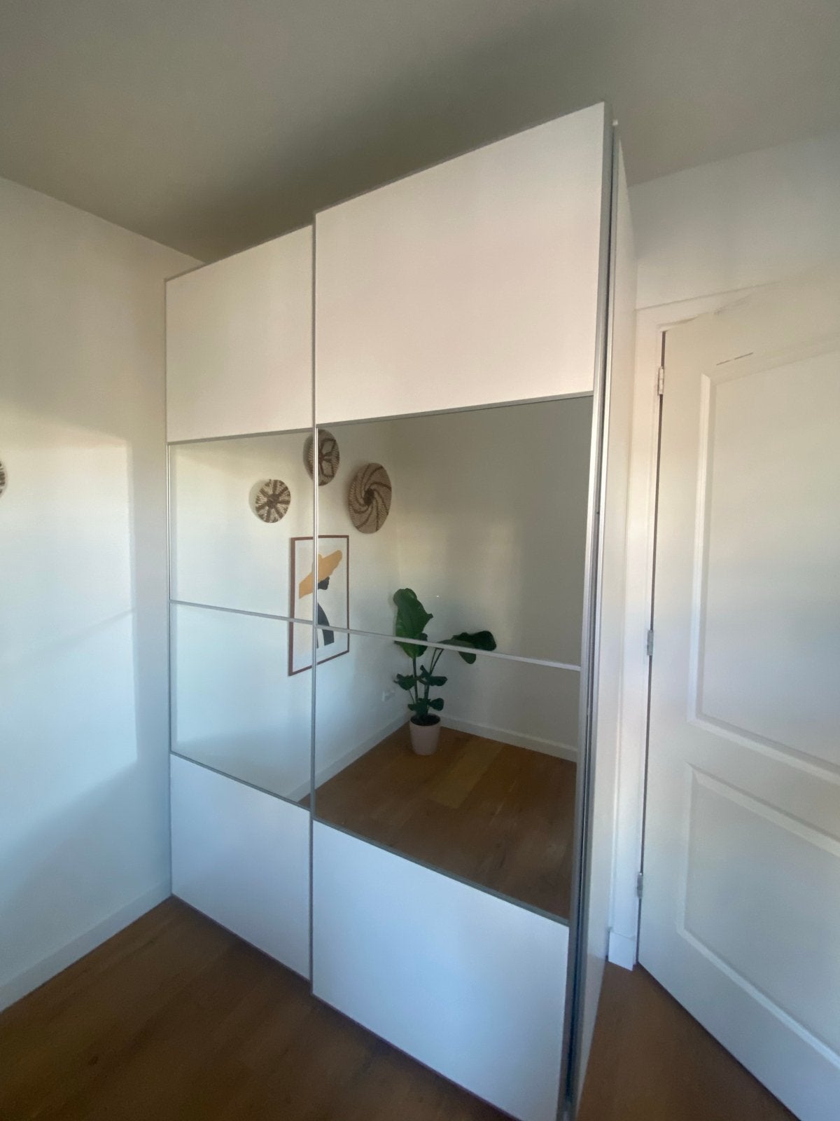 Twee kasten ikea pax kledingkast met spiegeldeuren, Overige materialen, 100 tot 150 cm, 200 cm of meer, Ophalen of Verzenden