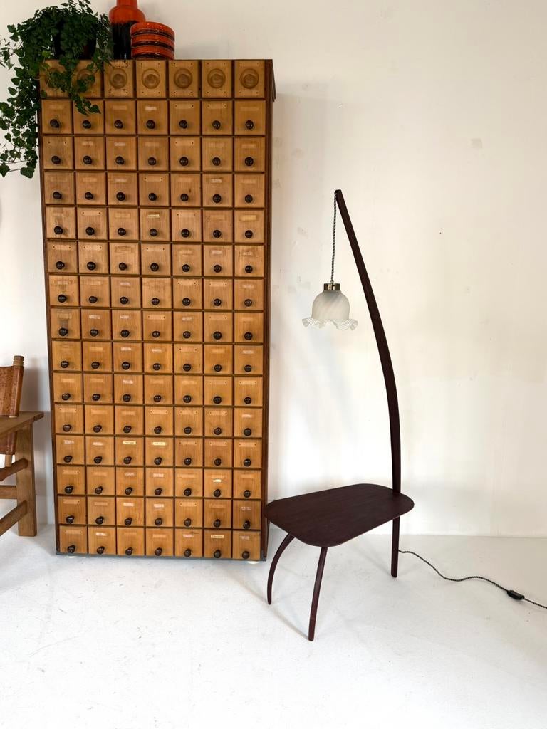 Vintage hengellamp ‘60, Vintage retro buisframe design rotan webbing papercord deens, 100 tot 150 cm, Ophalen of Verzenden, Zo goed als nieuw
