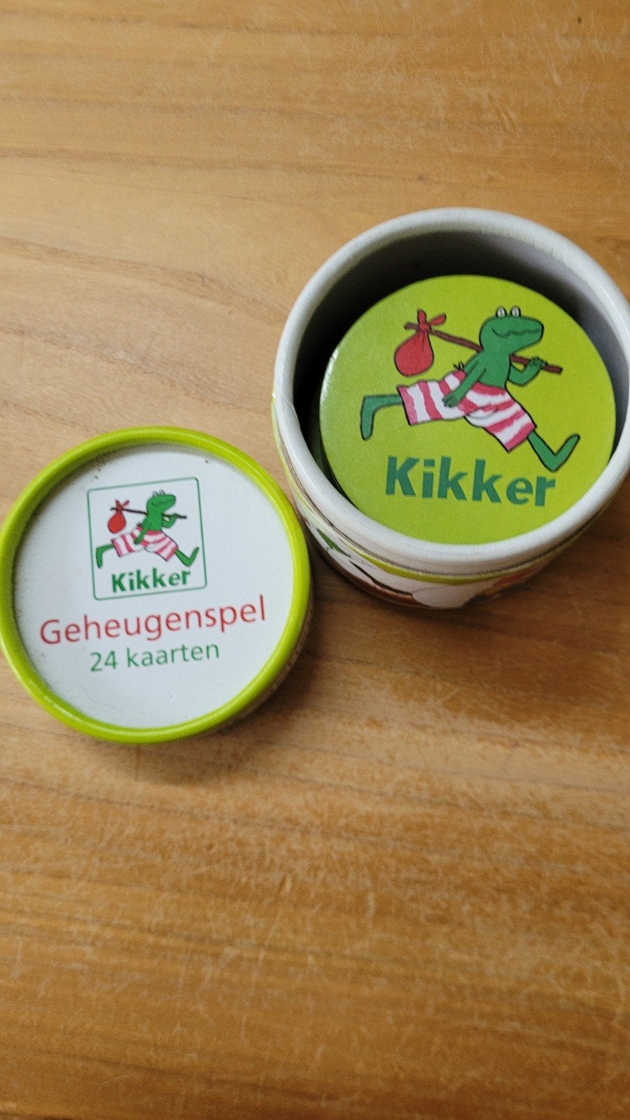 Kikker Geheugenspel - 24 kaarten, Een of twee spelers, Ophalen of Verzenden, Gebruikt, Kikker