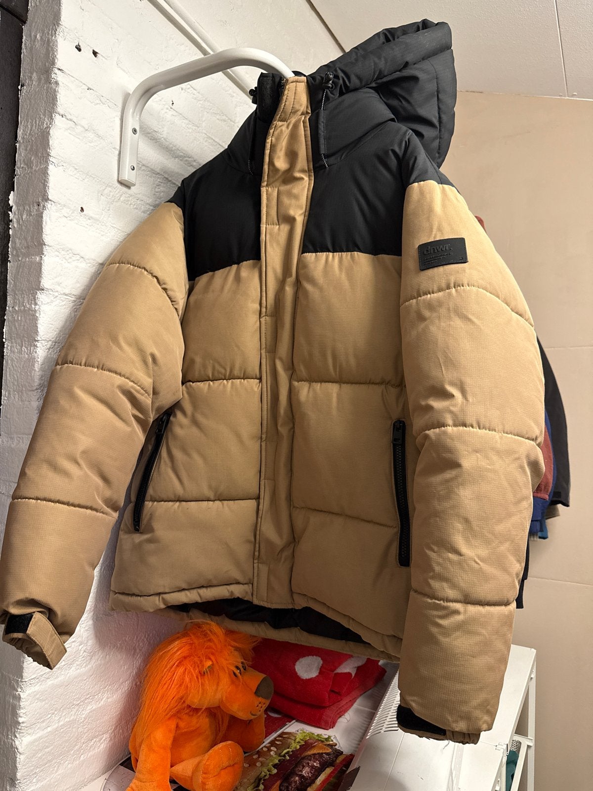 Zara Puffer Jacket - Zo goed als nieuw - Maat S, Kleding | Heren, Ophalen, Zo goed als nieuw, Maat 46 (S) of kleiner, Beige