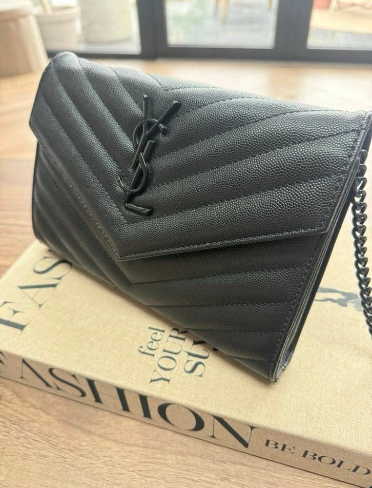 Yves Saint Laurent tas - Zo goed als nieuw, Ophalen of Verzenden, Zo goed als nieuw, Zwart, Schoudertasje