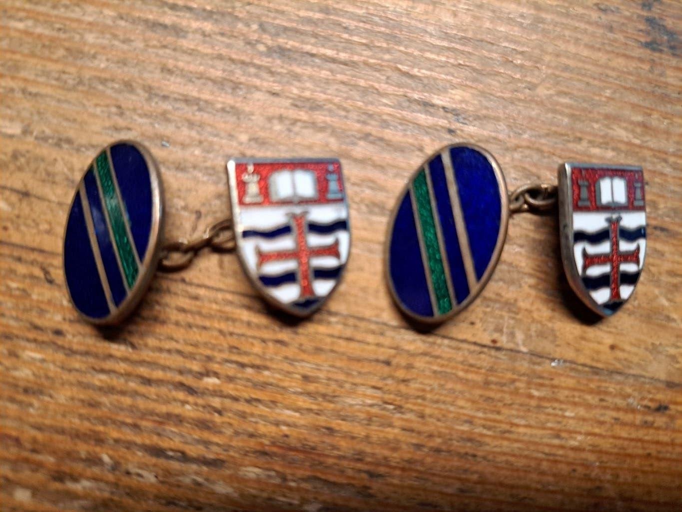 Manchetknopen. Jumelles. Vintage. University of Cambridge., Ophalen, Overige materialen
