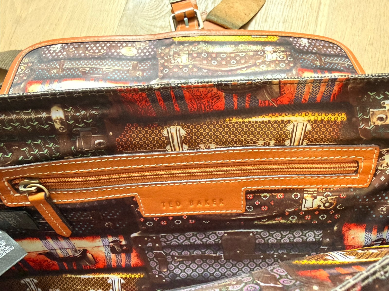 Ted Baker London Montena Heren Satchel Messenger Bag Grijs, Ophalen of Verzenden, Zo goed als nieuw