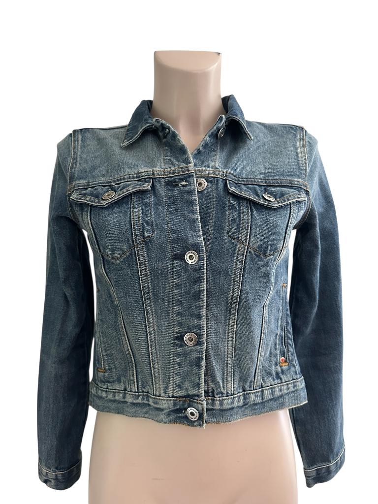 Scotch & Soda spijkervest XS, Blauw, Ophalen of Verzenden, Zo goed als nieuw, W27 (confectie 34) of kleiner