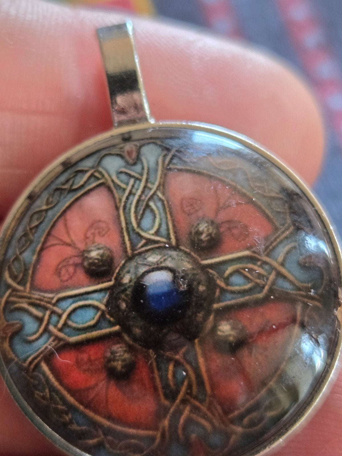 Keltische hanger met glas en knoopmotief, Ophalen of Verzenden, Nieuw