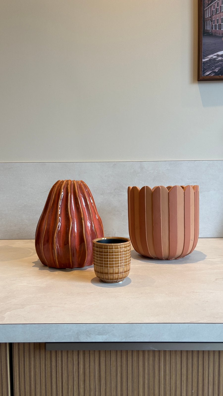 Leuke potjes en vaas, Ophalen, Rond, Binnen, Zo goed als nieuw