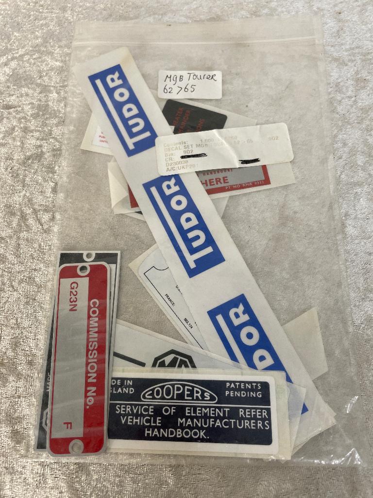 Decalset/Stickerset MGB Tourer 62/65, Ophalen of Verzenden