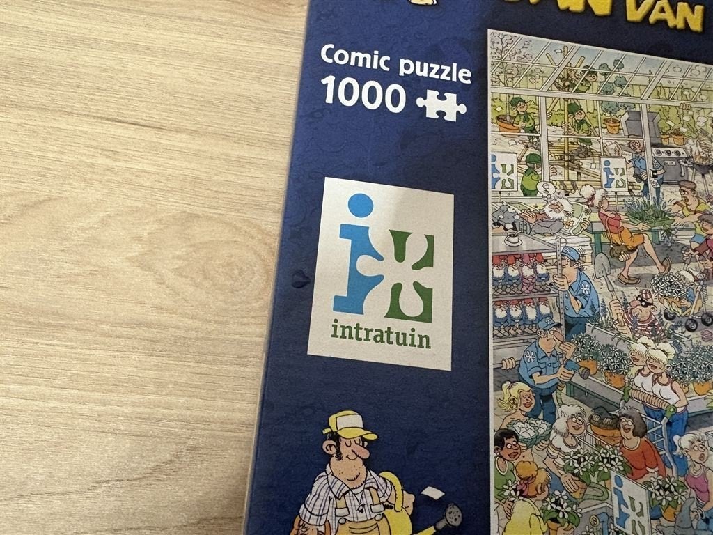 Jan van Haasteren - Intratuin - 1000 stuks - s6027, Verzenden, 500 t/m 1500 stukjes, Zo goed als nieuw