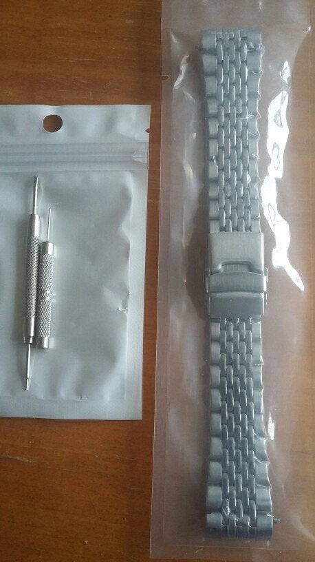 Stalen beads of rice 22mm horlogeband SKX007 SKX009 SKX176, Verzenden, Nieuw