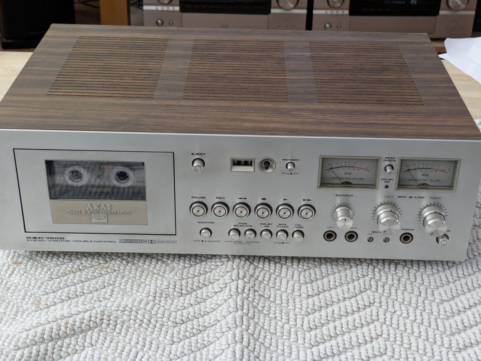 Zeer Mooie Akai GXC 760D cassettedeck, Ophalen, Enkel, Akai, Tiptoetsen