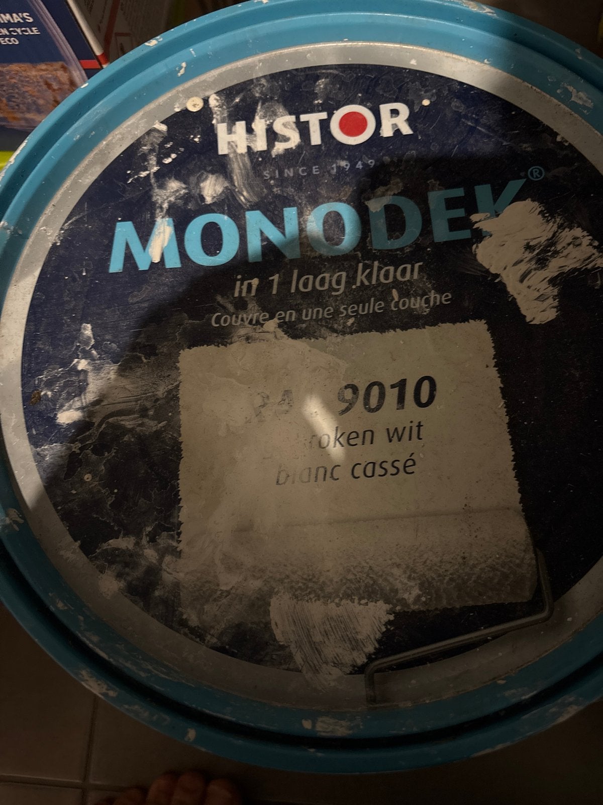 Histor Monodek Muurverf - Gebroken Wit (9010), Gebruikt, Wit, Ophalen of Verzenden, Verf