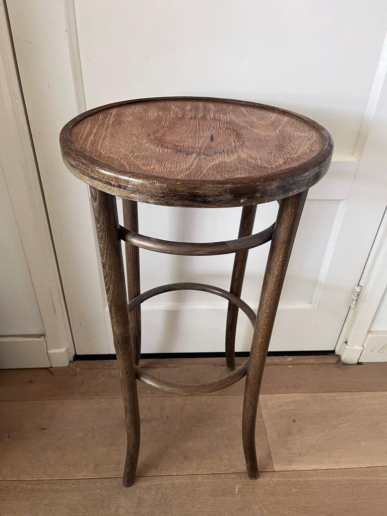 Thonet plantentafeltje vintage, Minder dan 55 cm, Gebruikt, Rond, Ophalen of Verzenden