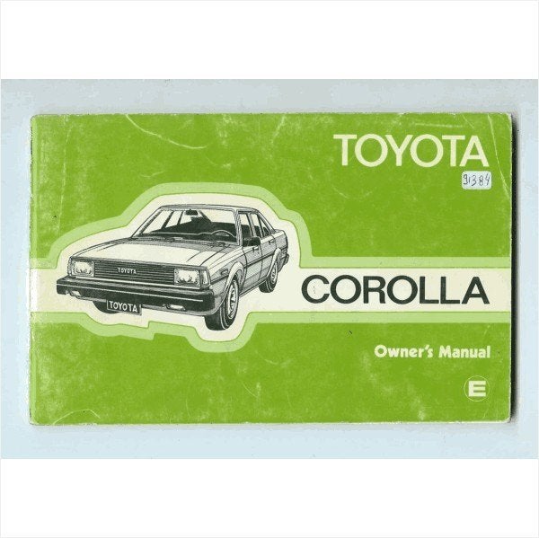 Toyota Corolla Instructieboekje 1982 #5 Engels, Ophalen of Verzenden