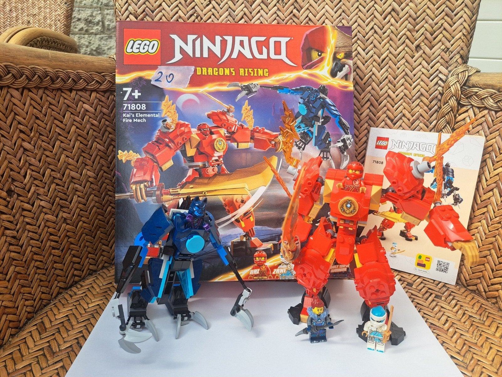 LEGO Ninjago 71808 Kai's Elemental Fire Mech, Kinderen en Baby's, Speelgoed | Bouwstenen, Zo goed als nieuw, Overige merken, Ophalen of Verzenden