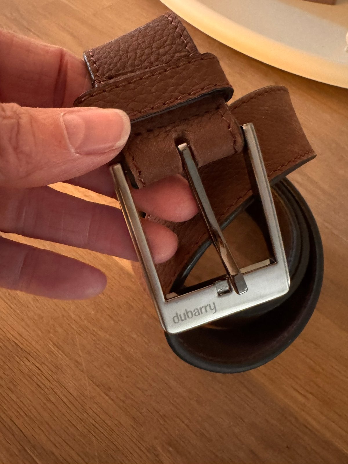 Nieuwe Dubarry leren riem  maat 40-42 inch (101-107 cm), Ophalen of Verzenden, Zo goed als nieuw, Bruin
