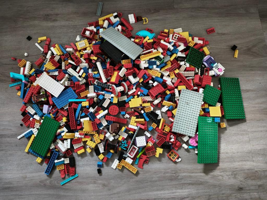 Grote partij ca 4 kg diverse Lego stenen en grondplaten, Gebruikt, Inclusief extra onderdelen, Lego, Ophalen of Verzenden